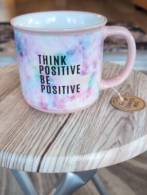 Eccolo Pink Tie-Dye Inspirational Camper Mug